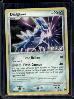 Dialga 16/106 Reverse Holo Pokemon Platinum Burger King Promo - Heavy Played - Image 1