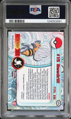 2000 TOPPS CHROME POKEMON T.V. #15 BEEDRILL PSA 10 - Image 2