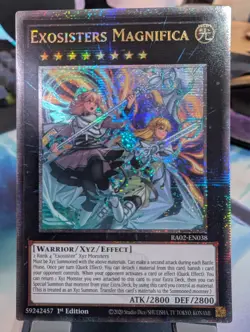 YuGiOh! Exosisters Magnifica RA02-EN038 Quarter Century Rare 1st Ed* - Image 1