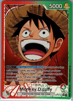 Monkey.D.Luffy (Alt Art) OP13-001 English Carrying His Will - One Piece Card NM - Image 1