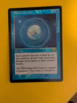 Planar Overlay. Rare Sorcery MTG Card. Planeshift.OLD VINTAGE FOIL - Image 1