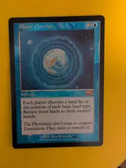 Planar Overlay. Rare Sorcery MTG Card. Planeshift.OLD VINTAGE FOIL - Image 2