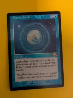 Planar Overlay. Rare Sorcery MTG Card. Planeshift.OLD VINTAGE FOIL - Image 3