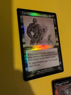 Maggot Carrier & Lava Zombie. MTG 2 Card. Planeshift.OLD VINTAGE FOIL - Image 2