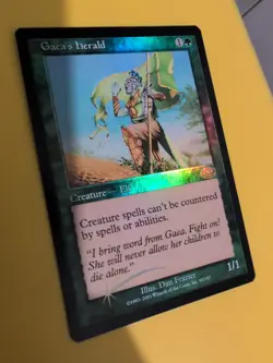 Gaea's Herald. Elf Rare MTG Card. Planeshift.OLD VINTAGE FOIL - Image 2