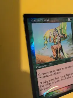 Gaea's Herald. Elf Rare MTG Card. Planeshift.OLD VINTAGE FOIL - Image 3