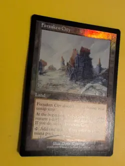 Forsaken City. Rare Land MTG Card. Planeshift.OLD VINTAGE FOIL - Image 4