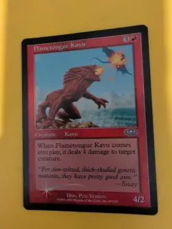 Flametongue Kavu. MTG Card. Planeshift.OLD VINTAGE FOIL - Image 2