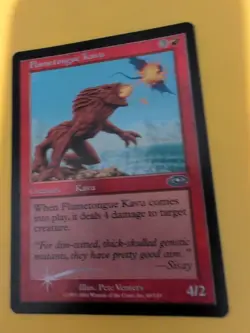 Flametongue Kavu. MTG Card. Planeshift.OLD VINTAGE FOIL - Image 3