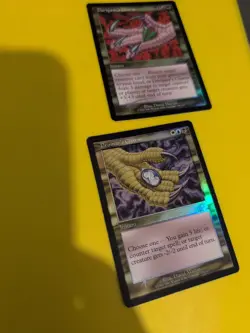 Dromar's Charm & Darigaaz's Charm MTG 2 Card. Planeshift.OLD VINTAGE FOIL - Image 1