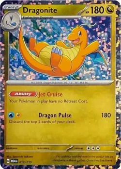 Pokemon TCG McDonald’s 2024 Dragonite #012/015 Holo Promo Rare Happy Meal Card - Image 1