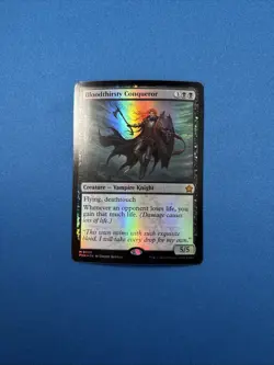 MTG Magic the Gathering Bloodthirsty Conqueror FDN! Mythic Rare NM Foil - Image 1