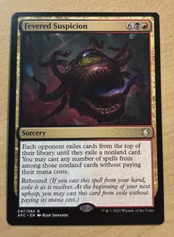 MTG Fevered Suspicion Card, Forgotten Realms - Image 1