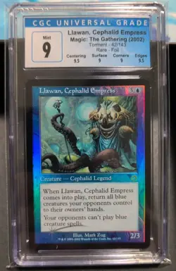 MTG Graded CGC 9 MINT: LLAWAN CEPHALID EMPRESS Torment FOIL 2002 Magic #TCG - Image 1