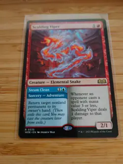 MTG Scalding Viper Steam Clean 0235 Wilds of Eldraine M/NM Free UK P&P - Image 1