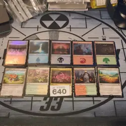 Mtg Foil Basic Lands Bundle. Magic The Gathering Lot Mana Starter (640) - Image 1