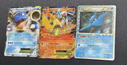 Lot of 3 Pokemon Cards EX/Prime - Well Loved - Image 1
