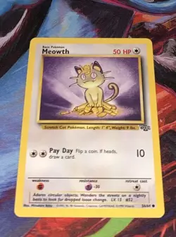 Meowth 56/64 Jungle Pokemon Card - Image 1