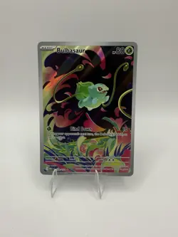 Pokemon Bulbasaur 133/132 ME01 Illustration Rare Full Art Holo Card 80 HP - Image 1