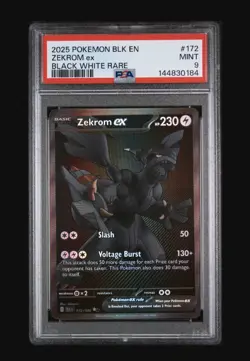Pokemon Card Zekrom EX BWR 174/086 Black Bolt SV11B PSA 9 - Image 1