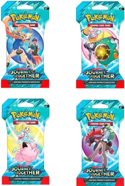 Pokemon TCG Journey Together Sleeved Booster (Set of 4 Sealed English Packs) - Image 1