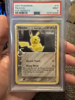 2007 POKEMON POP SERIES 5 #13 PIKACHU PSA 9 - Image 1