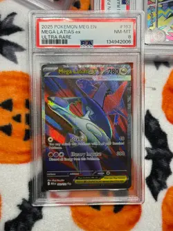 Pokemon TCG Mega Latias ex 163/132 Mega Evolution Full Art Ultra Rare Holo PSA 8 - Image 1