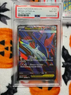 Pokemon TCG Mega Latias ex 163/132 Mega Evolution Full Art Ultra Rare Holo PSA 8 - Image 2