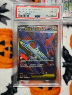 Pokemon TCG Mega Latias ex 163/132 Mega Evolution Full Art Ultra Rare Holo PSA 8 - Image 3