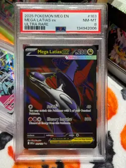 Pokemon TCG Mega Latias ex 163/132 Mega Evolution Full Art Ultra Rare Holo PSA 8 - Image 4