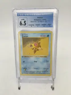 Staryu Pokemon Base Set 1999 1st Edition Shadowless 65/102 CGC 6.5 EX/NM+ - Image 1