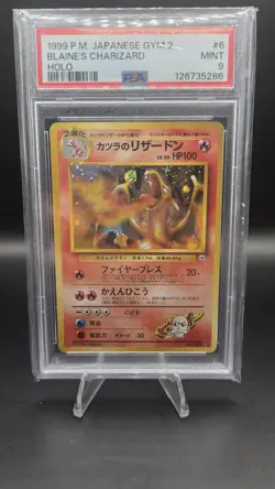 Blaine's Charizard #6 — PSA 9 — Challenge from Darkness — Japanese Pokemon Card - Image 1
