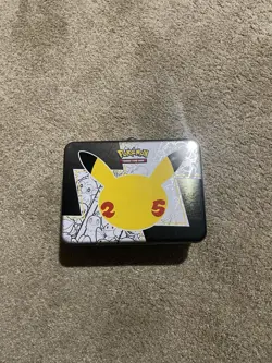Pokemon TCG Celebrations 25th Anniversary Tin Metal Lunchbox - EMPTY - Image 1