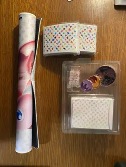 Pokemon 151 UPC Play Mat Mew Scarlet & Violet, Dice, Tokens, Deck Box Brand New - Image 1