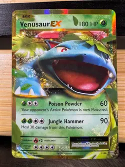 Pokemon TCG Venusaur EX XY Evolutions Holo Rare Card 1/108 LP- - Image 1
