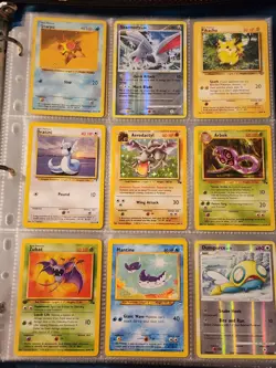 Pokemon Collection Binder Vintage Lot of Cards Holo Rares WoTC 1st Editions Etc - Image 1