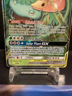 Pokemon Venusaur & Snivy GX Ultra Rare Holo SM - Cosmic Eclipse 1/236 - Image 3