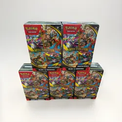 Lot Of 5 Pokemon TCG: Mega Evolutions Booster Bundles - Image 1