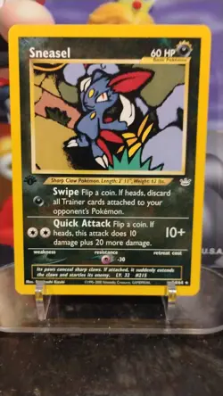 SNEASEL Neo Revelation Set POKEMON 1st Edition Non-Holo 2000 Trading Card 24/64 - Image 1