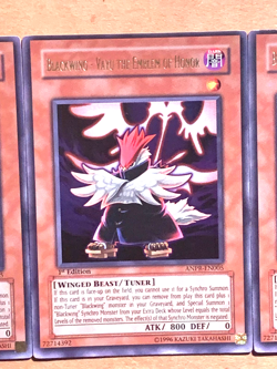 yugioh 3X Blackwing - Vayu Emblem of Honor ANPR-EN005 1st Ed Ultra Near Mint - Image 5