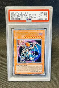2005 Yu-Gi-Oh Chaos Emperor Dragon-Envoy Of The End TLM-ENSE2 Ultra Rare PSA 8 - Image 1