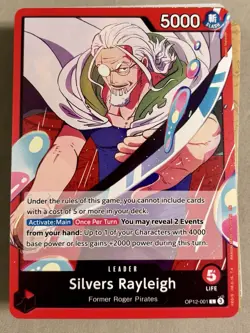 One Piece CCG TCG Silvers Reyleigh Full Red Deck - Image 1