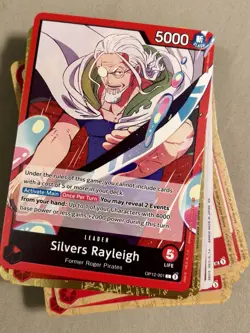 One Piece CCG TCG Silvers Reyleigh Full Red Deck - Image 5
