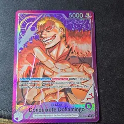 Bandai Donquixote Doflamingo Leader OP14-060 Foil Alt Art Special 5000 One Piece - Image 1