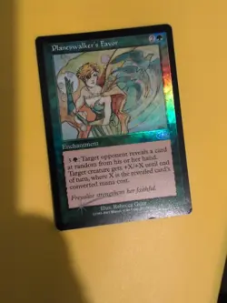 Planeswalker's Favor. Rare Enchantment MTG Card. Planeshift.OLD VINTAGE FOIL - Image 1