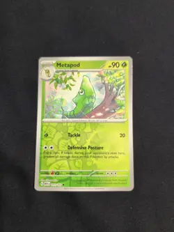 Pokemon TCG Metapod Scarlet & Violet Reverse Holo Common Card 011/165 - Image 1