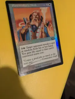 Planeswalker's Mirth . Rare Enchantment MTG Card. Planeshift.OLD VINTAGE FOIL - Image 2