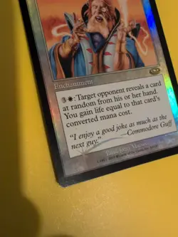 Planeswalker's Mirth . Rare Enchantment MTG Card. Planeshift.OLD VINTAGE FOIL - Image 4