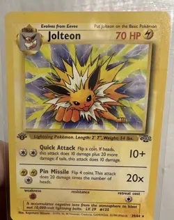 Jolteon Jungle Non Holo Rare (1st Edition) #20/64 Vintage WOTC Pokemon Card - Image 1