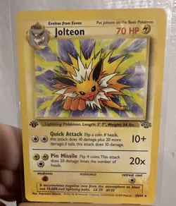 Jolteon Jungle Non Holo Rare (1st Edition) #20/64 Vintage WOTC Pokemon Card - Image 4